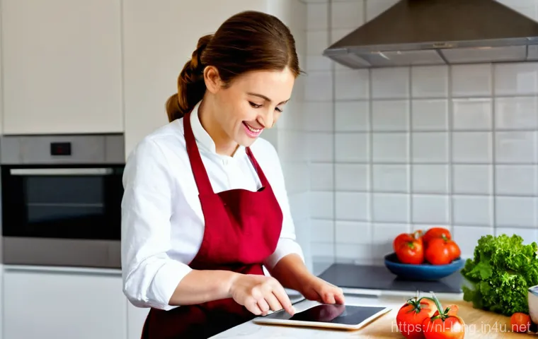 프랑스어와 독일어 병행 공부 전략 - **Prompt:** A young Dutch woman, around 25-30 years old, with warm brown hair tied back, is happily ...