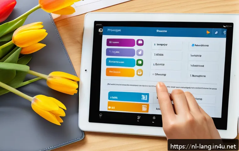프랑스어와 독일어 배우기 위한 학습 플랫폼 - A vibrant and modern language learning app interface displayed on a sleek tablet, showing personaliz...